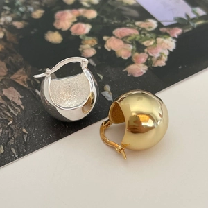 925 Sterling Silver Ball Earrings Polished Spherical Studs With 925 Sterling Silver Earring Post Mirror Finish For Women
