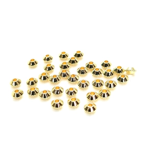 Polished 14K gold-filled spacer beads with serrated edges for DIY jewelry making