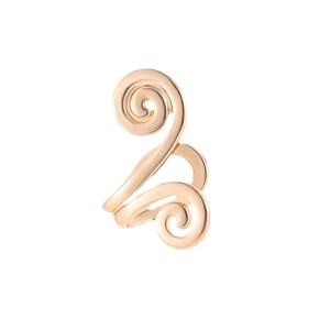 Roségoldene Akupressur-Ohrmanschette mit elegantem minimalistischem Spiraldesign