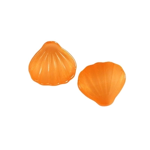Colgantes japoneses de resina en forma de abanico naranja para joyas y accesorios DIY