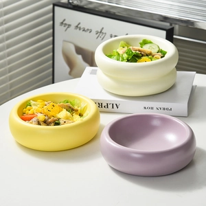 Ceramic Bowl Donut Design Round Bubble Edge Salad Dessert Cereal Porcelain Nordic Minimalist Microwave Oven Safe