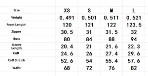 Size chart showing XS to L measurements for this off-shoulder puff sleeve dress