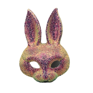 Sparkly sequin bunny mask for Easter and Halloween parties for adults and children