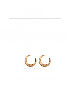 Detailed size chart for C-shaped resin tortoiseshell hoop earrings with 5cm height