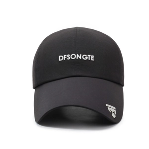 Breathable mesh quick-dry baseball cap in black with 3D white embroidered DFSONGTE lettering