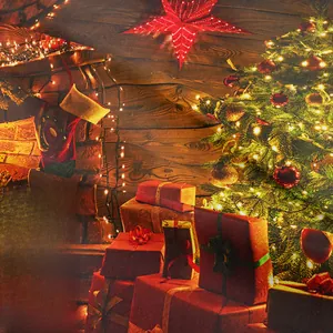 Detailed macro view showing the soft fabric texture and clear Christmas themed print pattern
