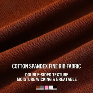 Gonna midi a vita alta in misto cotone a coste color caramello, tessuto traspirante