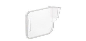 Detail view of adjustable translucent PP refrigerator side door divider clip