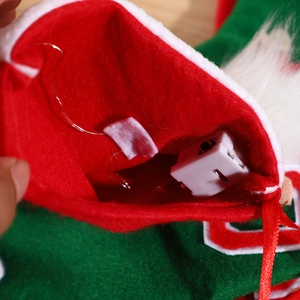 Chaussette de Noël lumineuse en forme de botte d'elfe avec boîtier à piles LED intégré