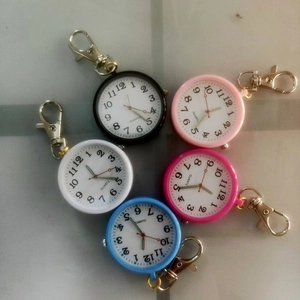 Portable Pocket Watch Keychain For Nurse Students Exam Clear Large Numbers Luminous Quartz Colorful Plastic