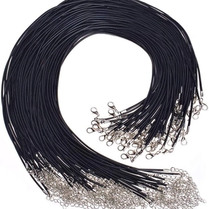 Necklace Cord Waxed Thread With Alloy Lobster Clasp And Extender Chain For DIY Jewelry Making Braided Adjustable