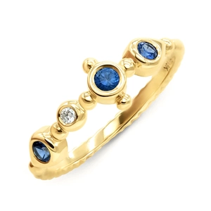 Detailed close-up showing the 14K hallmark inside the gold opal and diamond ring band