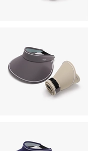 Detail of foldable sun visors showing roll-up portability and adjustable straps