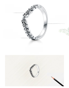 Detail of S925 sterling silver leaf ring with design sketches and hallmark engraving