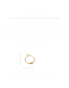 Detail of 18K gold plated bamboo bangle showing 16cm circumference and 4.5cm inner diameter