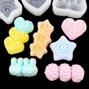Molde De Silicona En Espiral Con Forma De Corazón Estrella Nube Para Jabón Hecho A Mano Vela Aroma Chocolate Herramienta