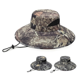 Cappello Boonie Mimetico Da Esterno Cappello Da Sole A Tesa Larga Con Rete Traspirante Sottogola Regolabile Per Pesca Escursionismo