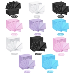 Waterproof disposable nail table mats in various colors and counts for manicure care