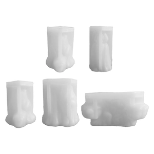 5-piece set of Halloween ghost silicone molds for DIY scented candles and plaster crafts