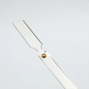 Silver quartz clock hands with golden copper bushing for clock mechanism movement repair