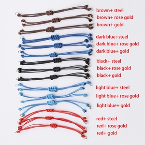 Braided rope bracelets in various colors featuring mirror polished stainless steel clasps