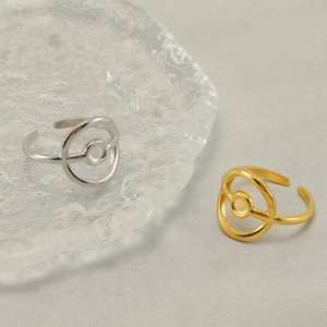 Edelstahlringe im Anime-Stil in Gold und Silber mit verstellbarem offenem Design
