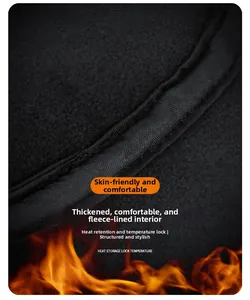 Detail shot of the thickened fleece lining showing heat retention for the winter cap