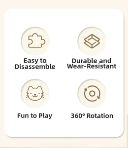 Detailansicht zum abnehmbaren Design und der 360 Rotation des Bienen Katzen-Stehaufmännchens