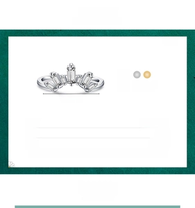 Dettaglio dell'anello a corona in argento S925 con peso di 1,6g e dimensioni di 9mm x 16mm