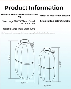 Size specifications for food-grade silicone face ice rollers in large and small variants