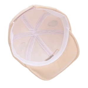 Casquette bébé beige à oreilles d'ours, bord souple avec coutures renforcées internes