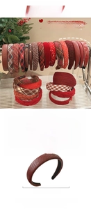 Detailed dimensions and weight specifications for various red texture headbands