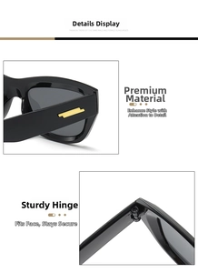 Detail view of high-gloss sunglasses frame showing sturdy metal hinges and gold temple accents