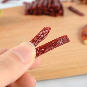 Realistic PVC miniature beef jerky model for dollhouse DIY craft projects