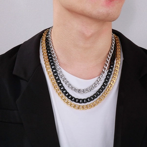 Panzerketten für Herren in Gold Silber und Schwarz aus rostfreiem Edelstahl