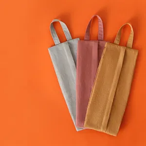 Waterproof travel storage bags with pleated design in grey, red and yellow colors