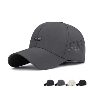 Sport Baseball Cap Quick Drying Breathable Perforated Sun Protection Adjustable Outdoor Casual Polyester Hat For Unisex