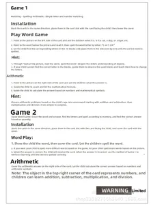 Detailed game instructions for the alphabet and math pairing educational board game