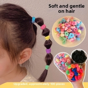 Elastici in peluche colorato per bambini, morbidi elastici per code di cavallo e acconciature.