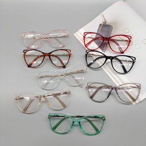 Women Cat Eye Glasses Frame TR Metal Fashion Trend Anti Blue Light Optical Eyewear
