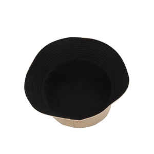 Breathable wide brim beige and black sun hat for women providing full UV protection