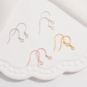 925 Sterling Silver Earring Hooks Fish Hook Ear Wires DIY Jewelry Making Findings Polished Minimalist Elegant Accessories For Women