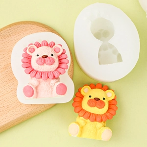 DIY lion-shaped silicone mold for cake mousse and handmade aromatherapy plaster ornaments