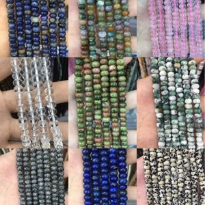 Variety of 5x8mm natural stone abacus beads for handmade jewelry DIY projects