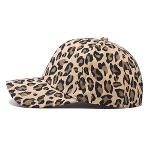 Casquette de baseball classique en coton à motif léopard avec coupe ajustable unisexe