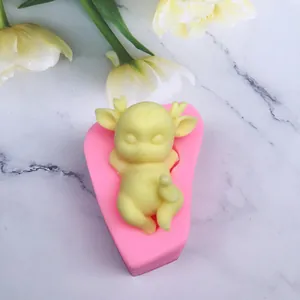 3D reindeer silicone mold for DIY chocolate cake decoration and aroma plaster crafts