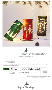 Three-piece glowing PVC Christmas lanterns featuring reindeer and tree hollow designs