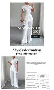 Detail of white 100% cotton two-piece set showing pleated texture and fabric quality