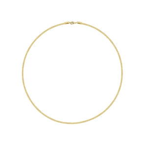 Minimalist gold spring choker necklace with spiral metal texture on white background