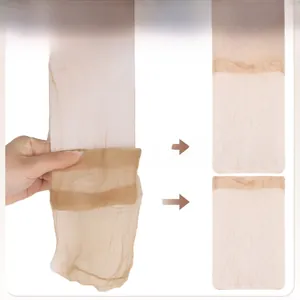 Detail of 2-pack HD lace wig caps showing stretchable thin nylon material in nude color